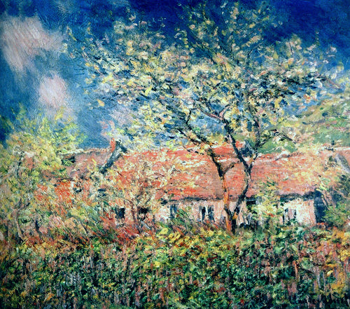 Primavera em Giverny (Claude Monet) - Reprodução com Qualidade Museu