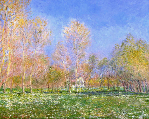 Springtime In Giverny (Claude Monet) - Reprodução com Qualidade Museu