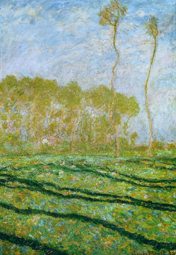 Paisagem da primavera em Giverny (Claude Monet) - Reprodução com Qualidade Museu