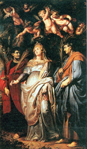 São Domitila com São Nereu e São Aquileu (Peter Paul Rubens) - Reprodução com Qualidade Museu