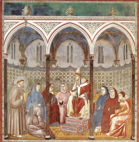 São Francisco pregando um sermão ao Papa Honório III