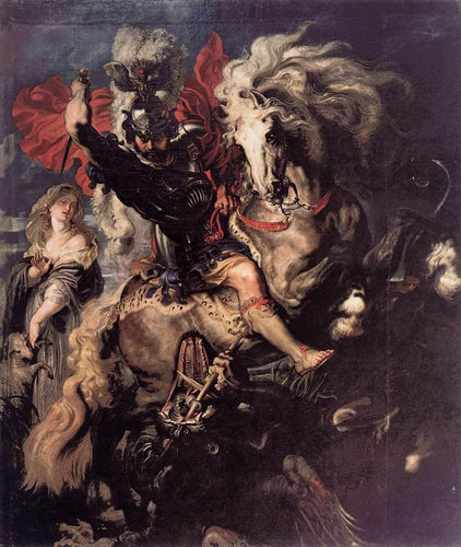 São Jorge e um Dragão (Peter Paul Rubens) - Reprodução com Qualidade Museu