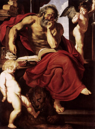 São Jerônimo em seu Hermitage (Peter Paul Rubens) - Reprodução com Qualidade Museu
