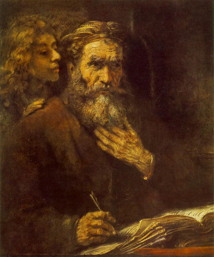 São Mateus e o Anjo (Rembrandt) - Reprodução com Qualidade Museu