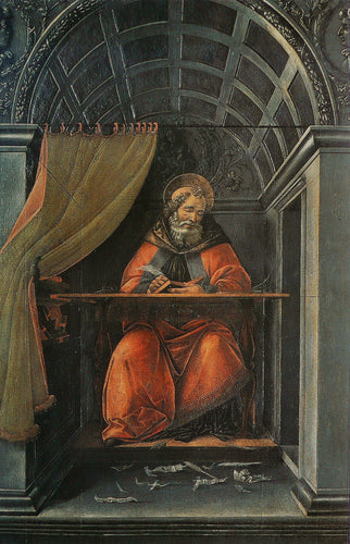 Santo Agostinho em sua cela (Sandro Botticelli) - Reprodução com Qualidade Museu