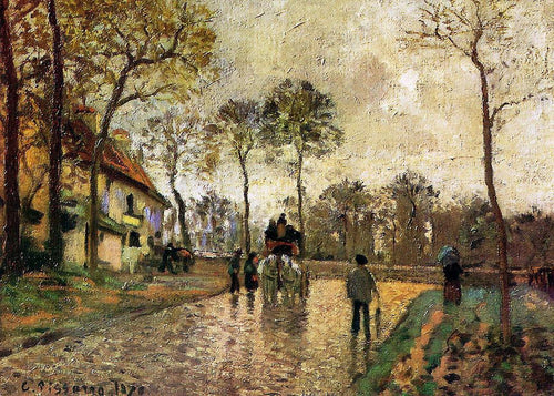Stagecoach to Louveciennes (Camille Pissarro) - Reprodução com Qualidade Museu
