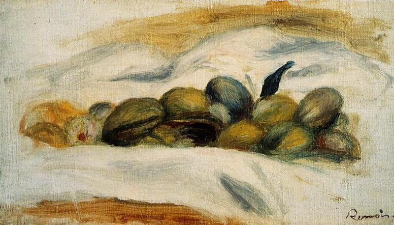 Amêndoas e Nozes Natureza-Morta (Pierre-Auguste Renoir) - Reprodução com Qualidade Museu