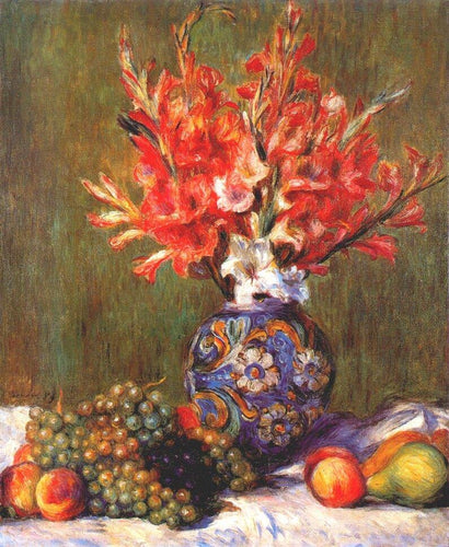 Natureza morta flores e frutas (Pierre-Auguste Renoir) - Reprodução com Qualidade Museu