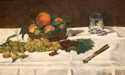 Frutas em uma mesa (Edouard Manet) - Reprodução com Qualidade Museu