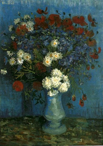 Vaso com flores e papoulas (Vincent Van Gogh) - Reprodução com Qualidade Museu