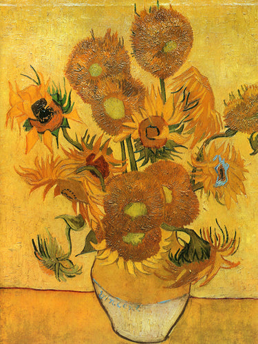 Vaso de natureza morta com quinze girassóis (Vincent Van Gogh) - Reprodução com Qualidade Museu