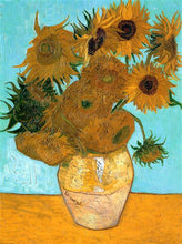 Cargar imagen en el visor de la galería, Vaso com 12 girassóis (Vincent Van Gogh) - Reprodução com Qualidade Museu
