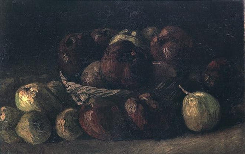 Natureza morta com uma cesta de maçãs (Vincent Van Gogh) - Reprodução com Qualidade Museu