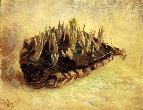 Natureza morta com uma cesta de açafrões (Vincent Van Gogh) - Reprodução com Qualidade Museu