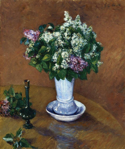 Ainda com vida com um vaso de lilases (Gustave Caillebotte) - Reprodução com Qualidade Museu