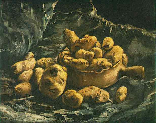 Natureza morta com batatas em uma tigela (Vincent Van Gogh) - Reprodução com Qualidade Museu