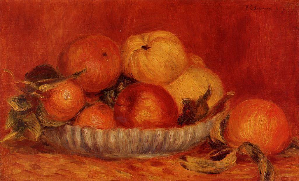 Natureza morta com maçãs e laranjas (Pierre-Auguste Renoir) - Reprodução com Qualidade Museu