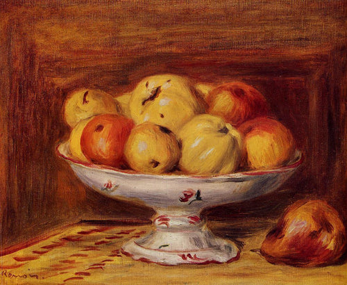 Natureza morta com maçãs e peras (Pierre-Auguste Renoir) - Reprodução com Qualidade Museu