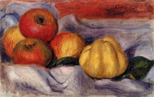 Natureza morta com maçãs e marmelos (Pierre-Auguste Renoir) - Reprodução com Qualidade Museu
