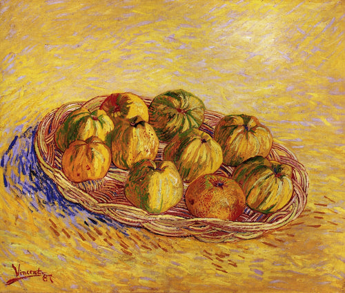 Natureza morta com cesta de maçãs (Vincent Van Gogh) - Reprodução com Qualidade Museu