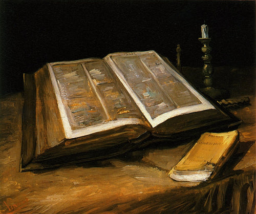 Natureza Morta Com Bíblia (Vincent Van Gogh) - Reprodução com Qualidade Museu