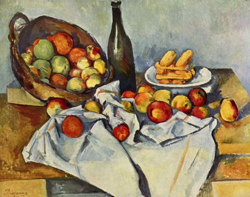 Cesta De Maçãs (Paul Cézanne) - Reprodução com Qualidade Museu