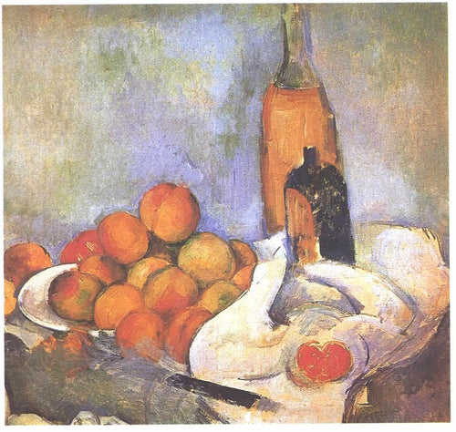 Natureza morta com garrafas e maçãs (Paul Cézanne) - Reprodução com Qualidade Museu