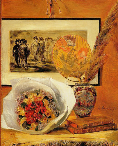 Natureza morta com buquê (Pierre-Auguste Renoir) - Reprodução com Qualidade Museu