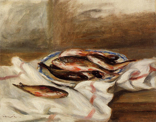 Natureza morta com peixes (Pierre-Auguste Renoir) - Reprodução com Qualidade Museu