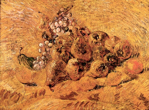 Natureza morta com uvas, peras e limões (Vincent Van Gogh) - Reprodução com Qualidade Museu