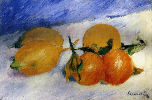 Natureza morta com limões e laranjas (Pierre-Auguste Renoir) - Reprodução com Qualidade Museu