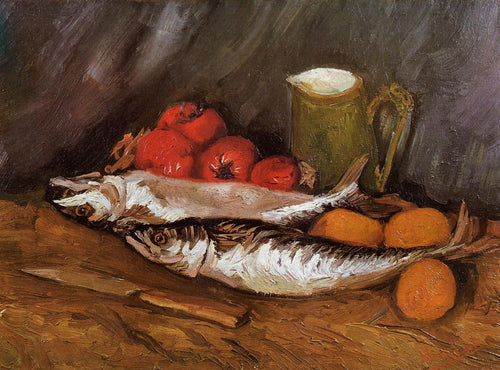 Natureza morta com cavala, limão e tomate (Vincent Van Gogh) - Reprodução com Qualidade Museu