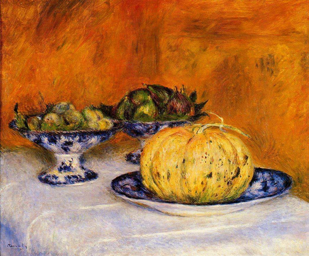 Natureza morta com melão (Pierre-Auguste Renoir) - Reprodução com Qualidade Museu