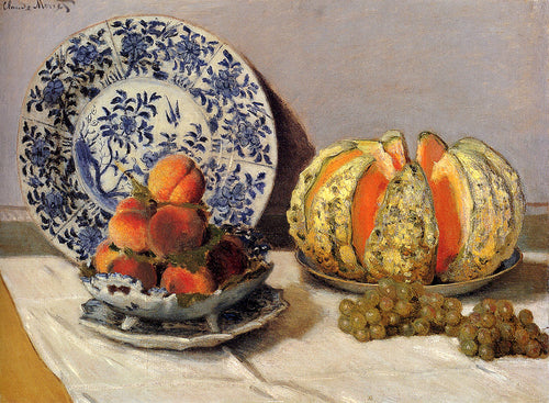 Natureza morta com melão (Claude Monet) - Reprodução com Qualidade Museu