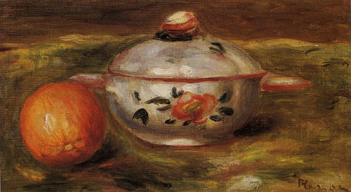 Natureza morta com laranja e açucareiro (Pierre-Auguste Renoir) - Reprodução com Qualidade Museu