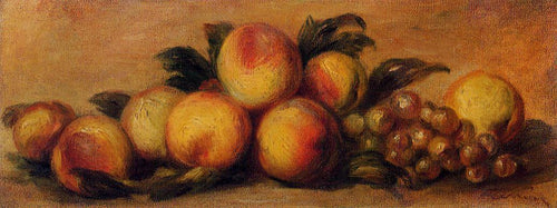 Natureza morta com pêssegos e uvas (Pierre-Auguste Renoir) - Reprodução com Qualidade Museu