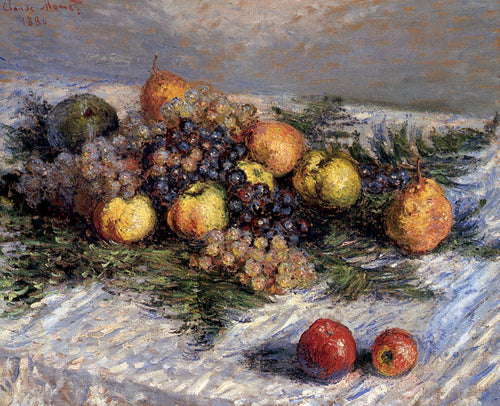 Natureza morta com peras e uvas (Claude Monet) - Reprodução com Qualidade Museu