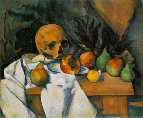 Natureza Morta Com Crânio (Paul Cézanne) - Reprodução com Qualidade Museu