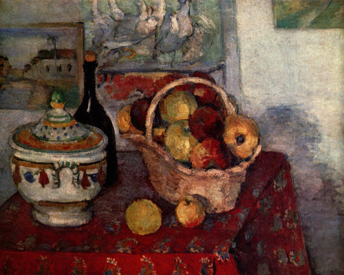 Natureza morta com terrina de sopa (Paul Cézanne) - Reprodução com Qualidade Museu