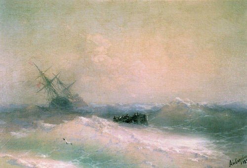 Tempestade no mar (Ivan Aivazovsky) - Reprodução com Qualidade Museu