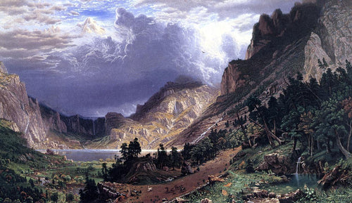 Tempestade nas montanhas rochosas, MT. Rosalie (Albert Bierstadt) - Reprodução com Qualidade Museu