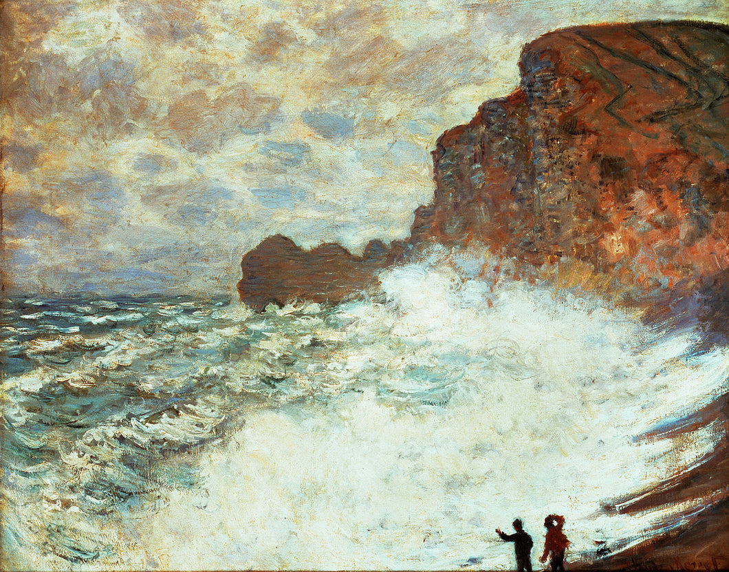 Stormy Seascape (Claude Monet) - Reprodução com Qualidade Museu