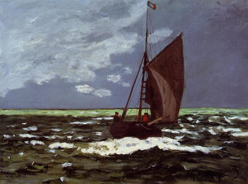 Stormy Seascape (Claude Monet) - Reprodução com Qualidade Museu