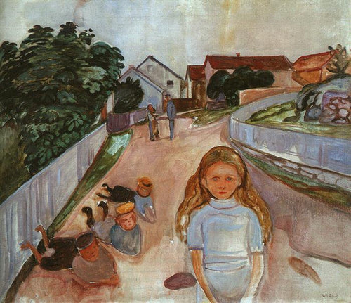 Rua em Asgardstrand (Edvard Munch) - Reprodução com Qualidade Museu