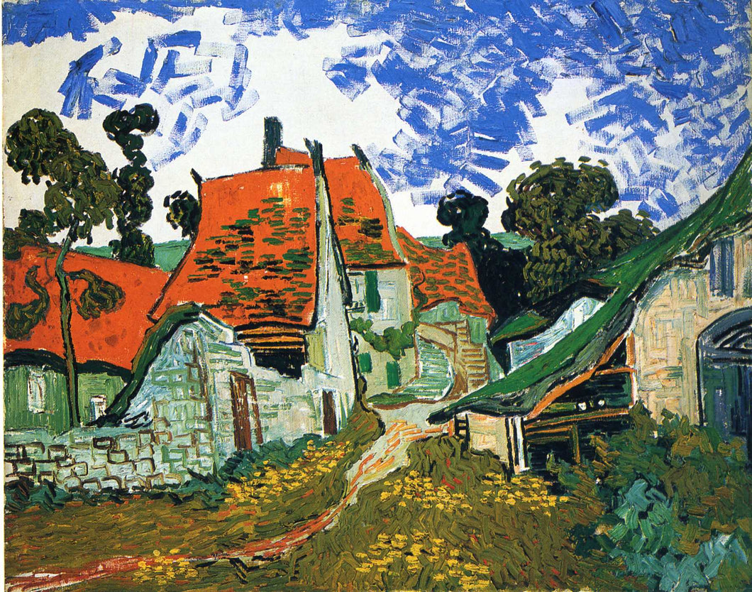 Rua em Auvers Sur Oise (Vincent Van Gogh) - Reprodução com Qualidade Museu