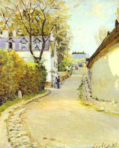 Rua em Ville Davray (Alfred Sisley) - Reprodução com Qualidade Museu