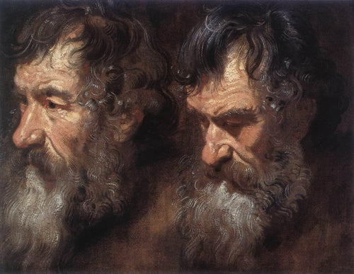 Estudos da cabeça de um homem (Anthony van Dyck) - Reprodução com Qualidade Museu