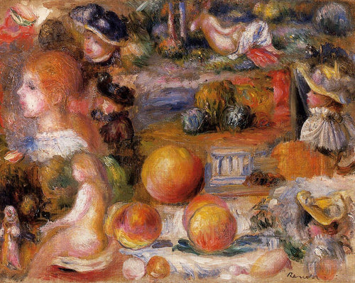 Estuda cabeças, nus, paisagens e pêssegos de mulheres (Pierre-Auguste Renoir) - Reprodução com Qualidade Museu