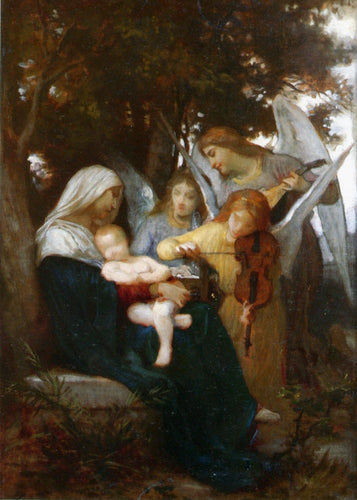 Estudo para Vierge Aux Anges (William-Adolphe Bouguereau) - Reprodução com Qualidade Museu
