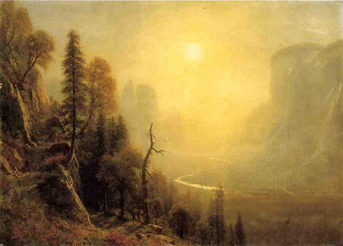 Estudo para a trilha Yosemite Valley Glacier Point (Albert Bierstadt) - Reprodução com Qualidade Museu